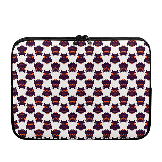 Halloween Owl Pattern Print Laptop Sleeve