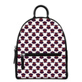 Halloween Owl Pattern Print Leather Backpack