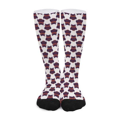 Halloween Owl Pattern Print Long Socks