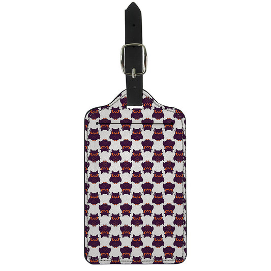 Halloween Owl Pattern Print Luggage Tag