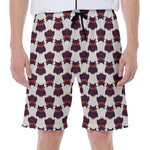 Halloween Owl Pattern Print Men's Beach Shorts