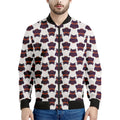 Halloween Owl Pattern Print Men's Bomber Jacket