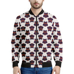 Halloween Owl Pattern Print Men's Bomber Jacket