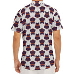 Halloween Owl Pattern Print Men's Deep V-Neck Shirt