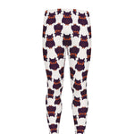 Halloween Owl Pattern Print Men's leggings