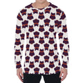 Halloween Owl Pattern Print Men's Long Sleeve T-Shirt
