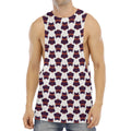 Halloween Owl Pattern Print Men's Muscle Tank Top