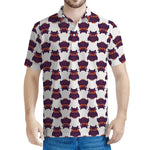 Halloween Owl Pattern Print Men's Polo Shirt