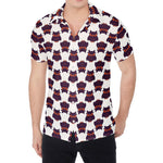 Halloween Owl Pattern Print Men's Shirt