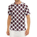 Halloween Owl Pattern Print Men's Short Sleeve Rash Guard