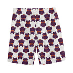 Halloween Owl Pattern Print Men's Sports Shorts
