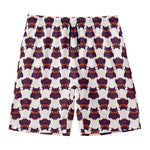 Halloween Owl Pattern Print Men's Swim Trunks