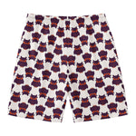 Halloween Owl Pattern Print Men's Swim Trunks