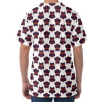 Halloween Owl Pattern Print Men's Velvet T-Shirt