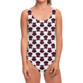 Halloween Owl Pattern Print One Piece Swimsuit