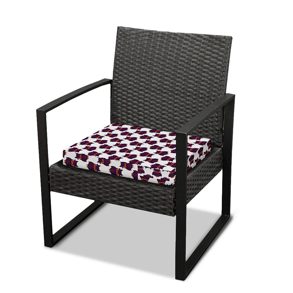 Halloween Owl Pattern Print Outdoor Seat Cushion Cover