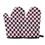 Halloween Owl Pattern Print Oven Mitts