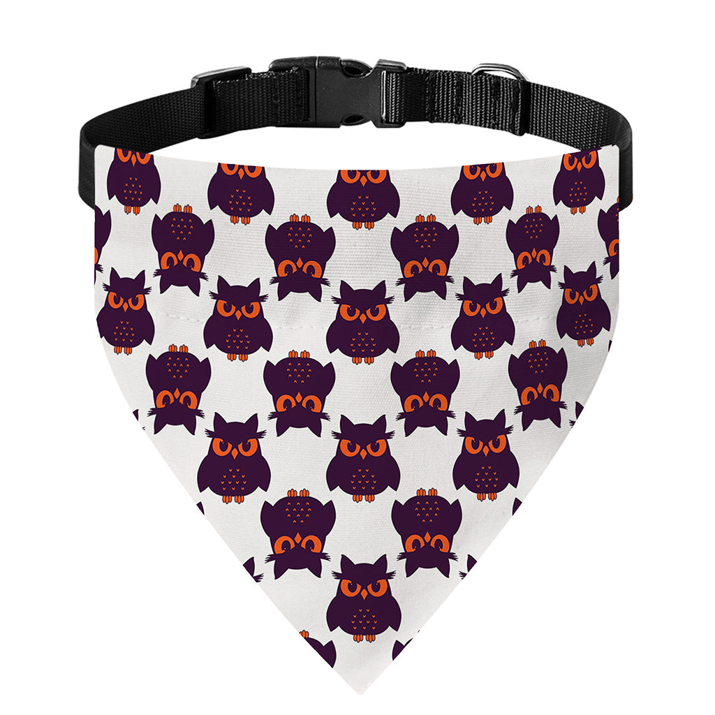 Halloween Owl Pattern Print Over The Collar Dog Bandana