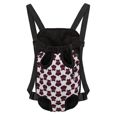 Halloween Owl Pattern Print Pet Carrier Backpack