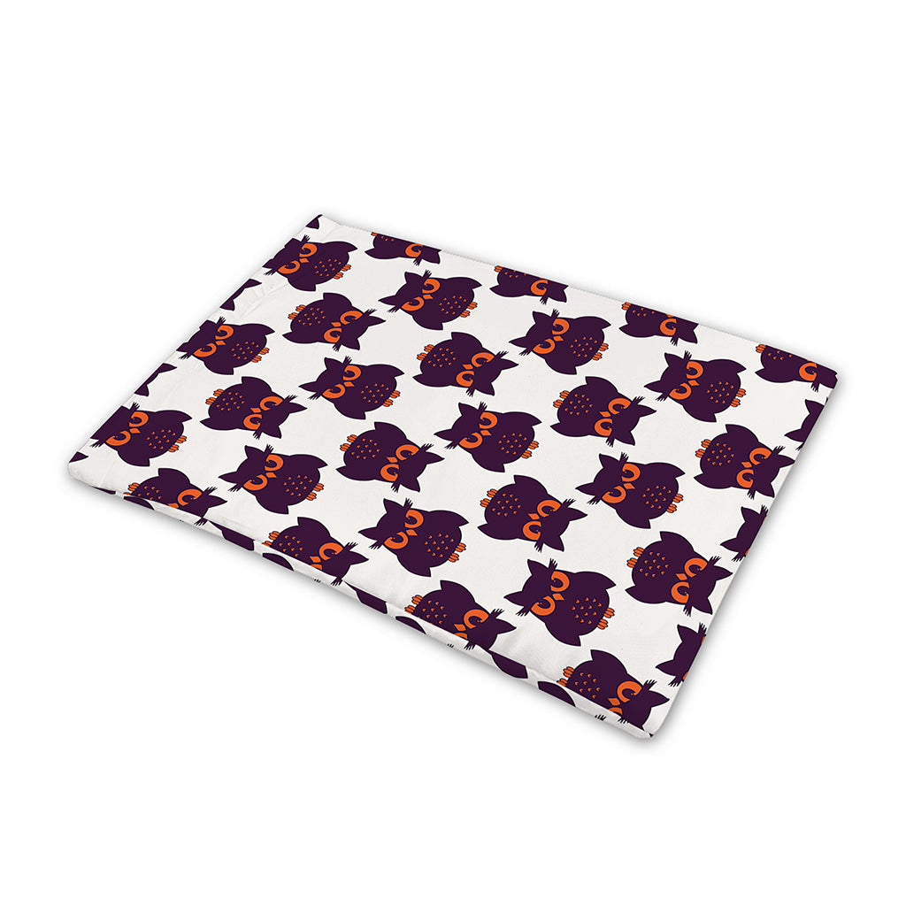 Halloween Owl Pattern Print Pet Cooling Mat Cover