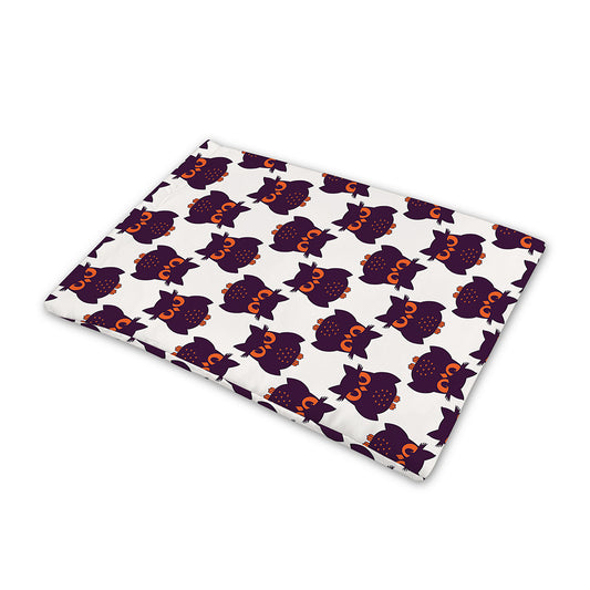Halloween Owl Pattern Print Pet Cooling Mat Cover