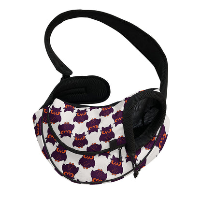 Halloween Owl Pattern Print Pet Sling Carrier