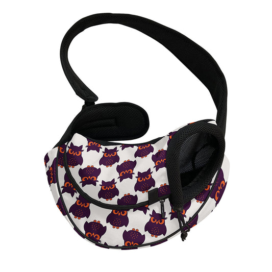 Halloween Owl Pattern Print Pet Sling Carrier