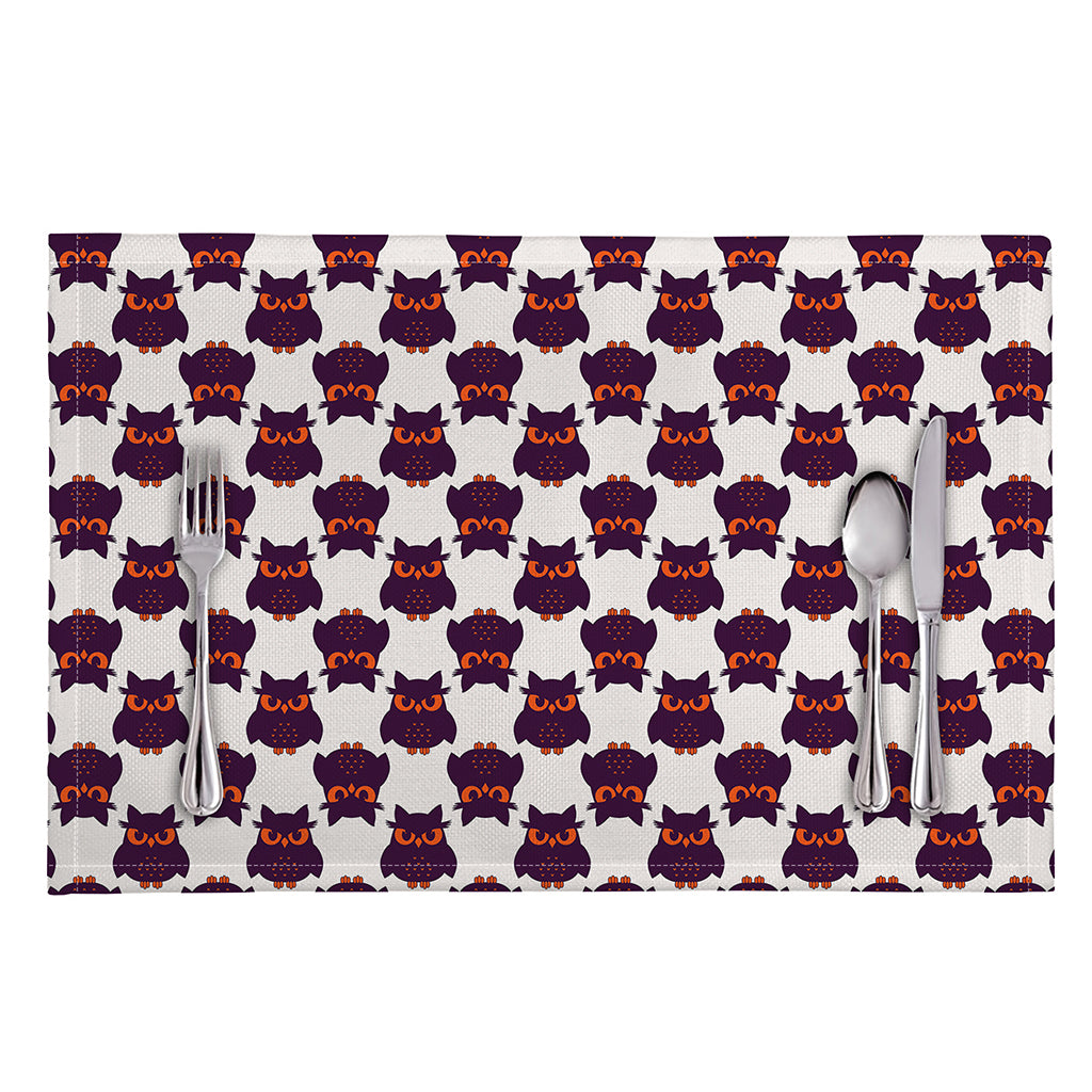 Halloween Owl Pattern Print Placemat