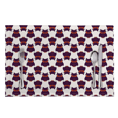 Halloween Owl Pattern Print Placemat