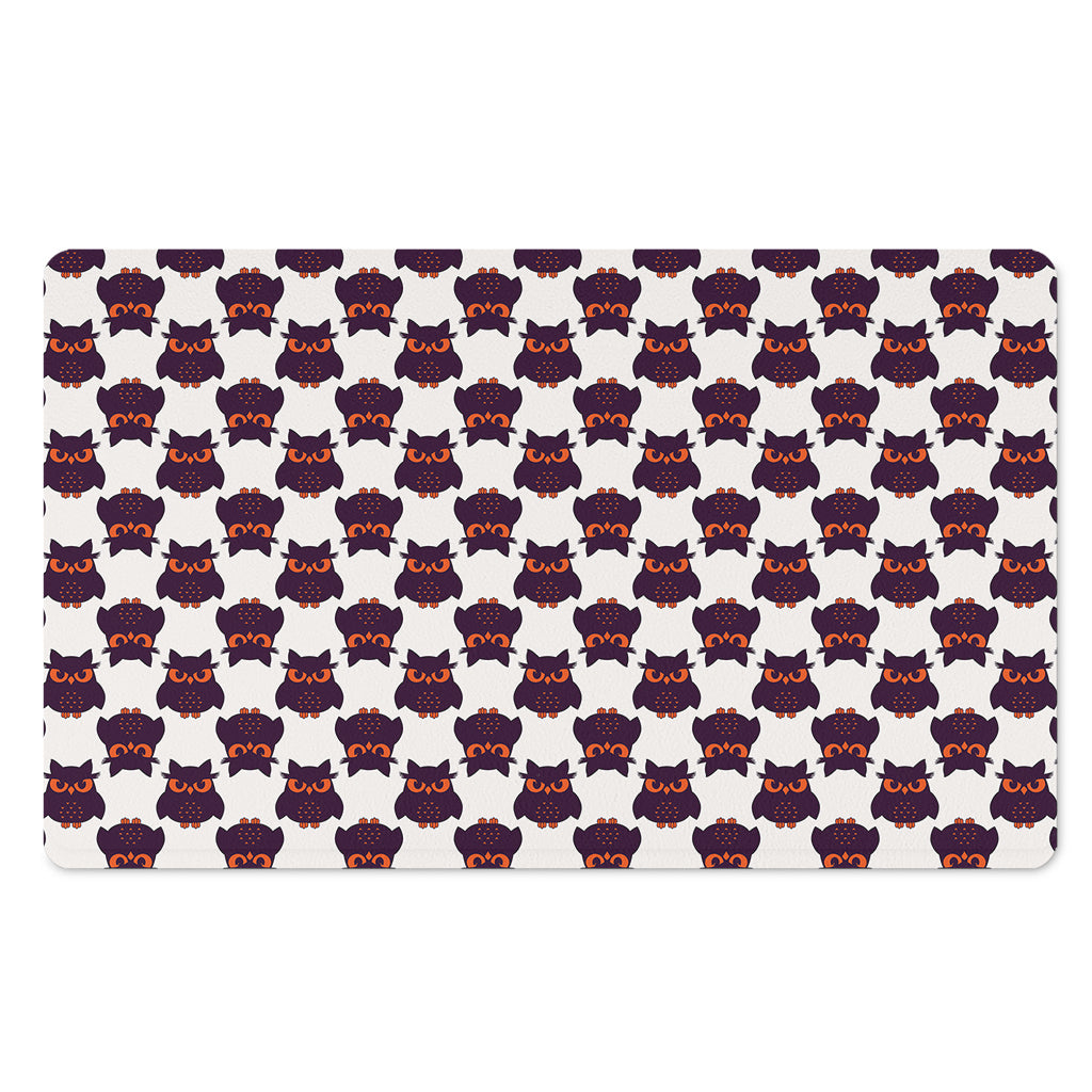 Halloween Owl Pattern Print Polyester Doormat