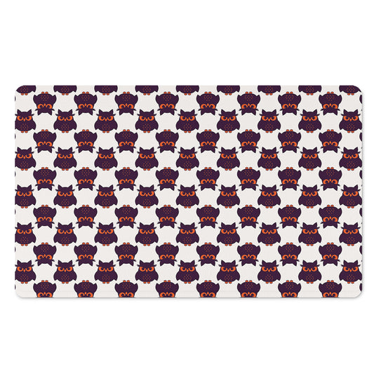 Halloween Owl Pattern Print Polyester Doormat