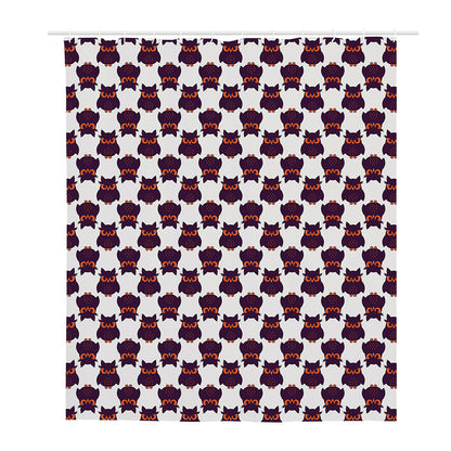 Halloween Owl Pattern Print Polyester Shower Curtain