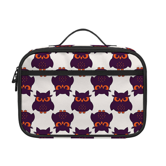 Halloween Owl Pattern Print Portable Lunch Bag
