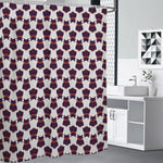 Halloween Owl Pattern Print Premium Shower Curtain