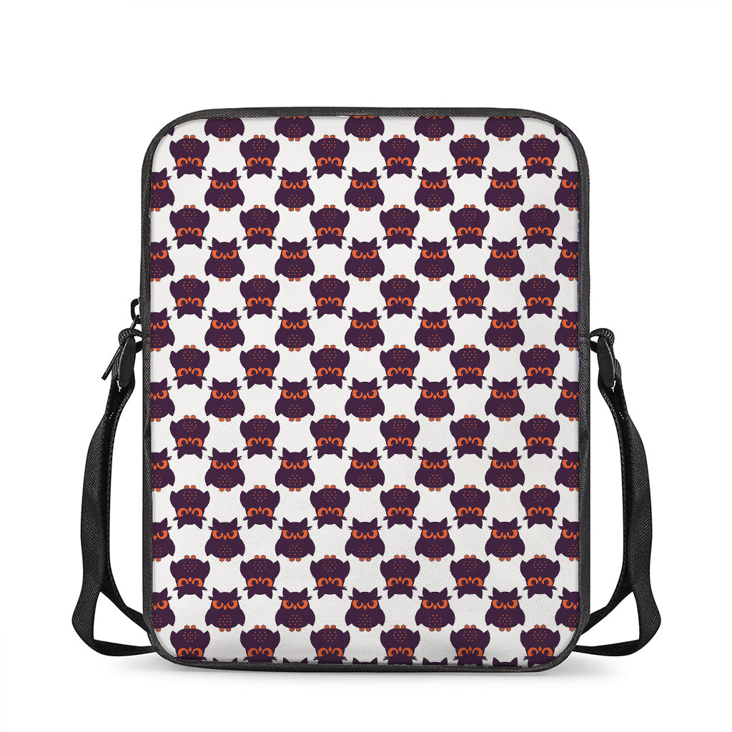 Halloween Owl Pattern Print Rectangular Crossbody Bag