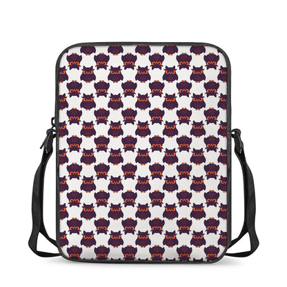 Halloween Owl Pattern Print Rectangular Crossbody Bag