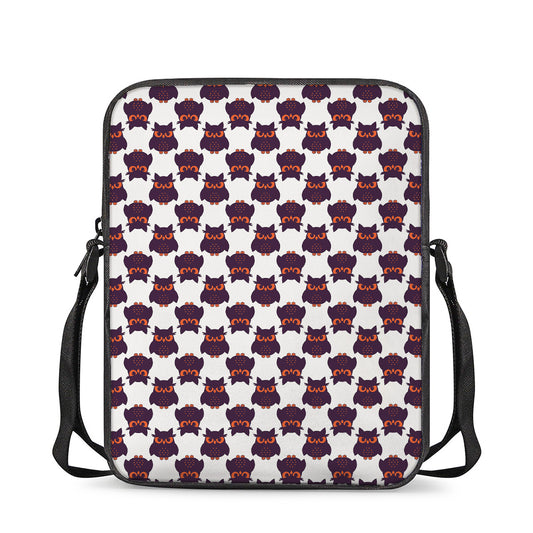 Halloween Owl Pattern Print Rectangular Crossbody Bag