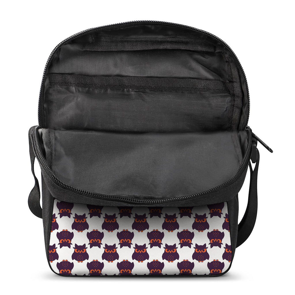 Halloween Owl Pattern Print Rectangular Crossbody Bag