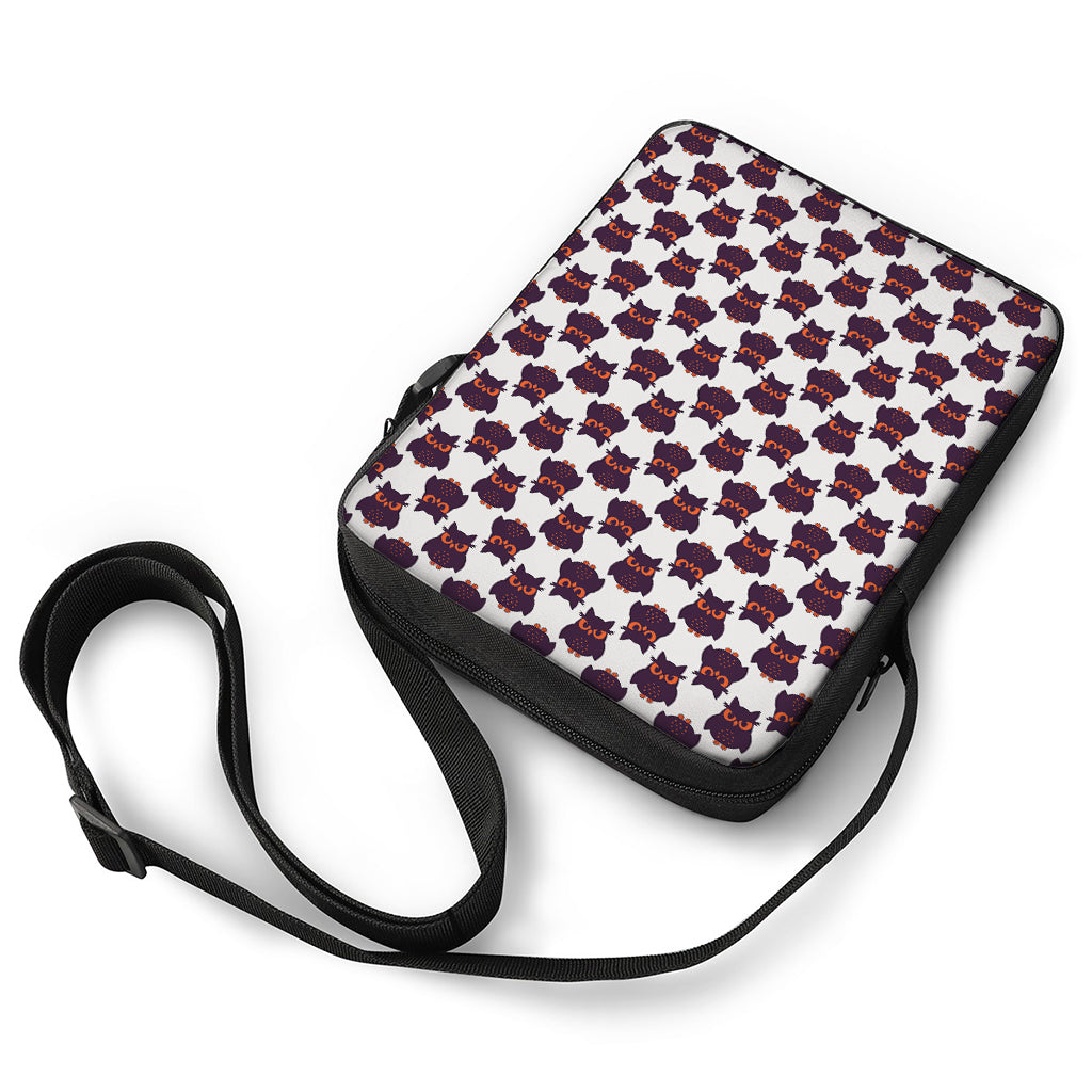 Halloween Owl Pattern Print Rectangular Crossbody Bag