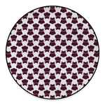 Halloween Owl Pattern Print Round Floor Mat
