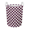 Halloween Owl Pattern Print Round Laundry Basket