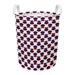 Halloween Owl Pattern Print Round Laundry Basket