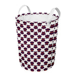 Halloween Owl Pattern Print Round Laundry Basket