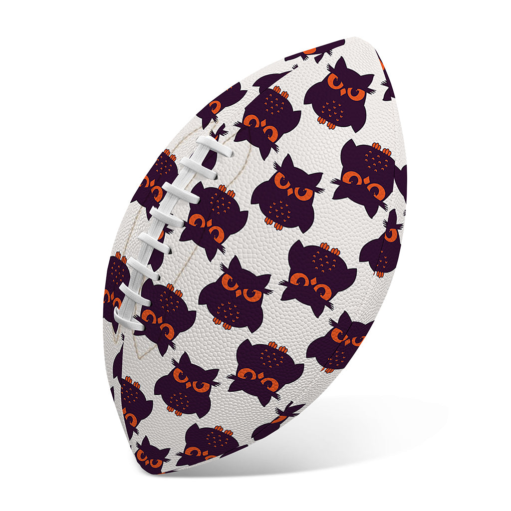 Halloween Owl Pattern Print Rugby Ball