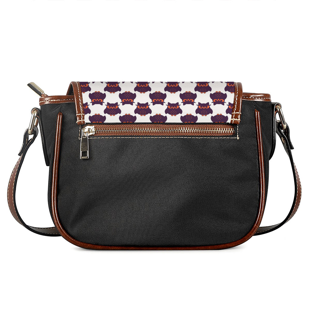 Halloween Owl Pattern Print Saddle Bag