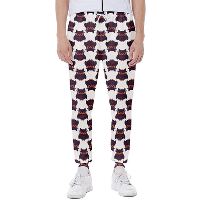 Halloween Owl Pattern Print Scuba Joggers