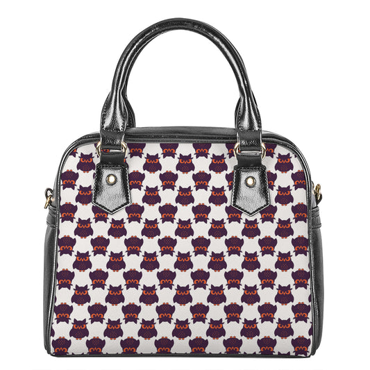 Halloween Owl Pattern Print Shoulder Handbag