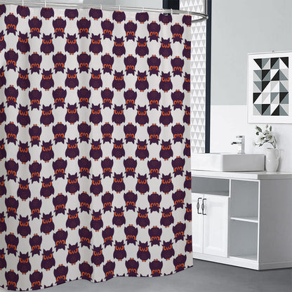 Halloween Owl Pattern Print Shower Curtain