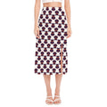 Halloween Owl Pattern Print Side Slit Midi Skirt