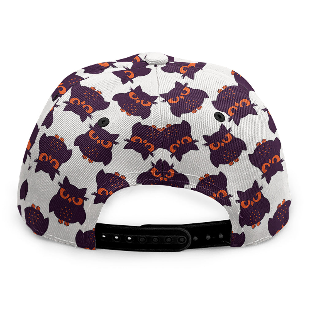 Halloween Owl Pattern Print Snapback Cap
